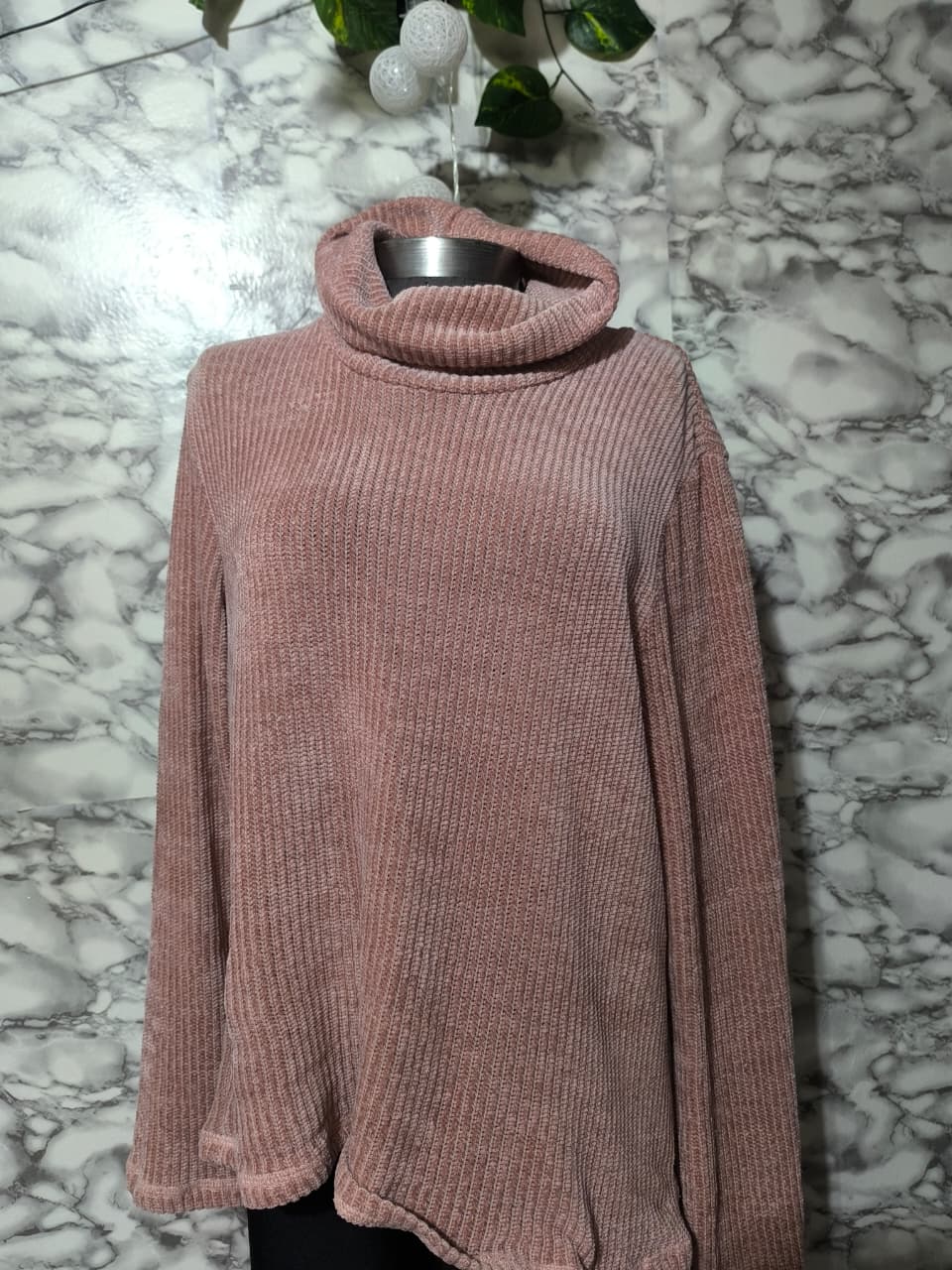 Maxi Sweater Over-Sized en Chenilla Rosada – Pacifika