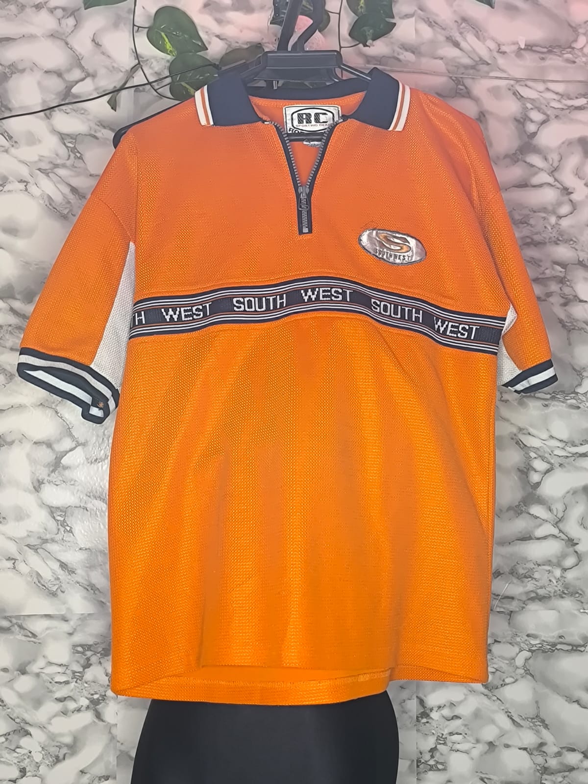 Camiseta Polo Retro Streetwear Naranja – RC Sporting Gear Rodeo Club Talla L-XL