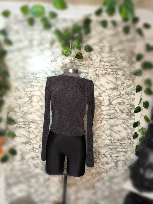 Top de Manga Larga Escarchado con Brillo Holográfico – KOAJ