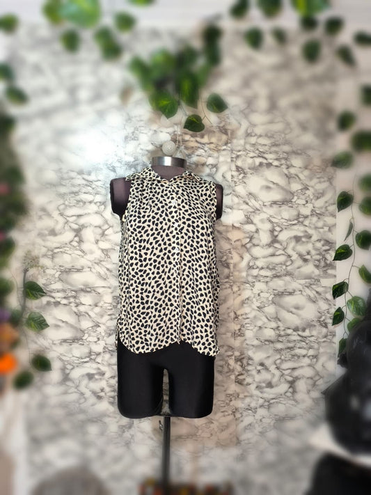Blusa Sin Mangas Animal Print Abstracto – Sybilla