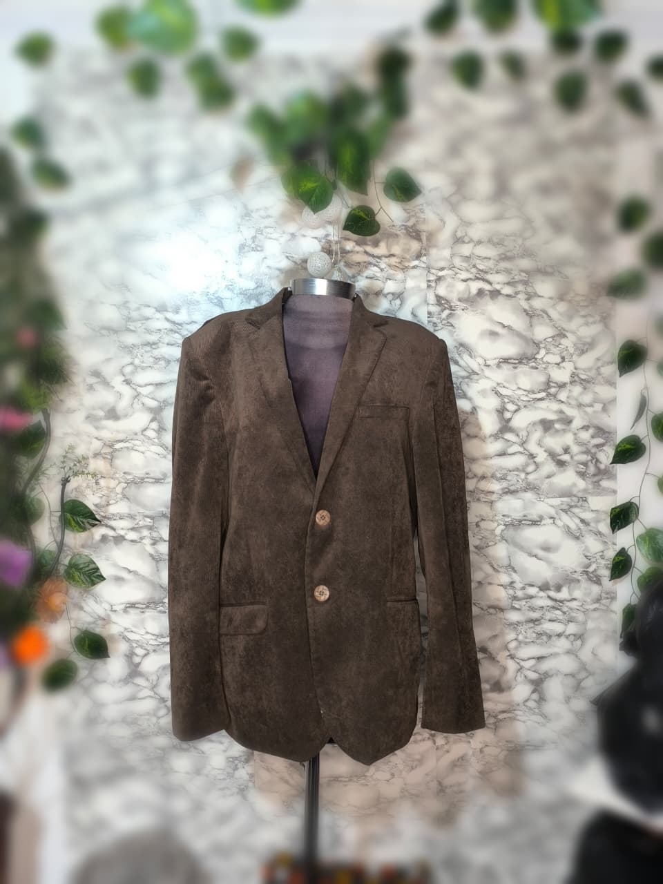Blazer Estructurado de Pana Marrón Chocolate – ROMA RENATO MASSELI