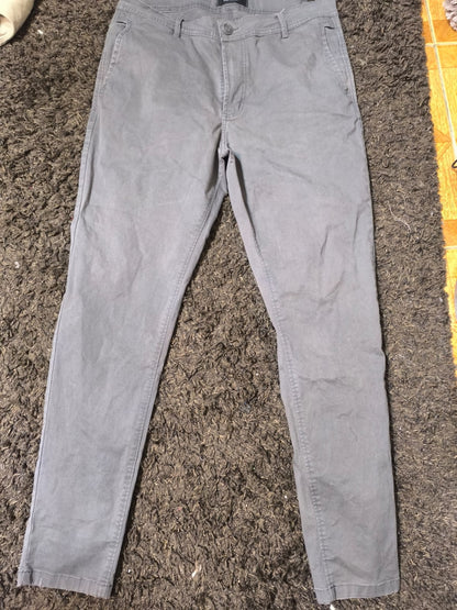 Pantalón Slim Fit Drill Elástico Gris – Sahet.co
