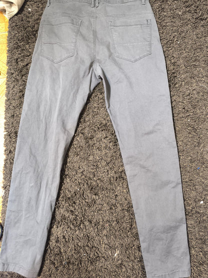 Pantalón Slim Fit Drill Elástico Gris – Sahet.co