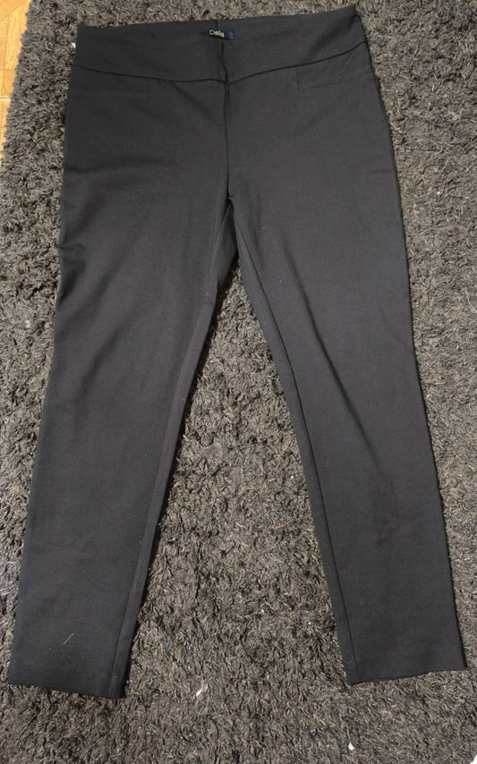 Pantalón de Vestir Regular Fit Negro-Marrón – Dalia Talla 14