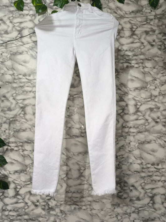 Jean Skinny Mujer Blanco Puro Minimalista Talla 6 USA