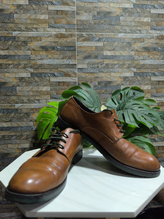 Zapatos Oxford Cuero Marrón Miel – Pikolinos